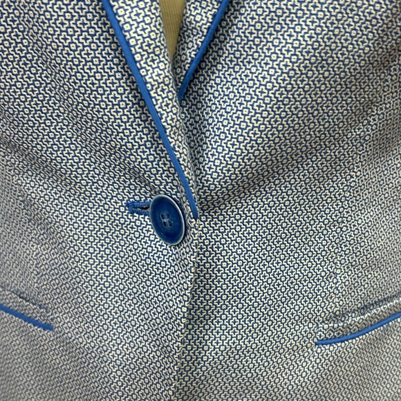 The Limited Blue Print Cotton Blazer - Picture 3 of 11